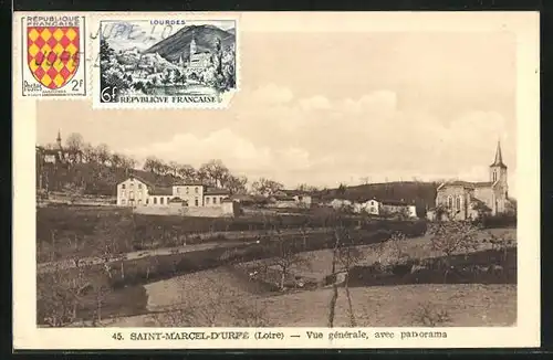 AK Saint-Marcel-d`Urfe, Vue générale avec panorama