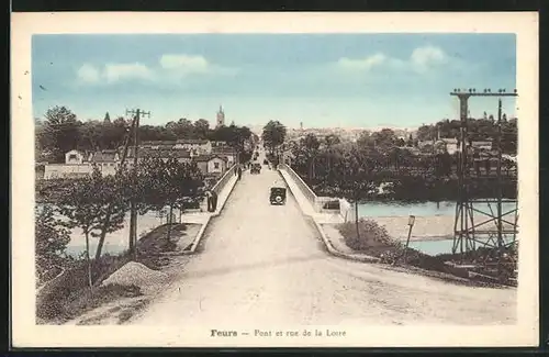 AK Feurs, Pont et rue de la Loire