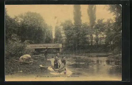 AK St-Denis-de-Cabanne, Pont sur Bautoret