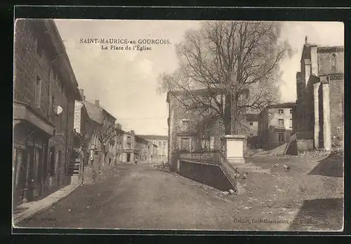 AK Saint-Maurice-en-Gourgois, La Place de l`Èglise