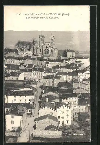 AK Saint-Bonnet-le-Chateau, Vue générale prise du Calvaire