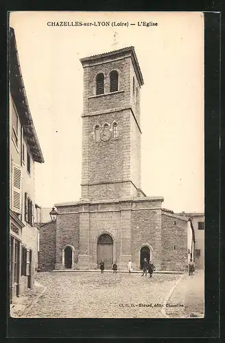 AK Chazelles-sur-Lyon, L`Eglise, Kirche