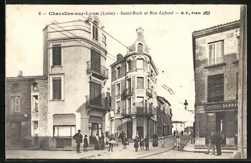 AK Chazelles-sur-Lyon, Saint-Roch et Rue Lafond