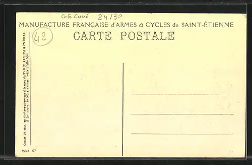 AK Saint-Ètienne, Manufacture Francaise D`Armes et Cycles - Sallede Chargement des Cartouches