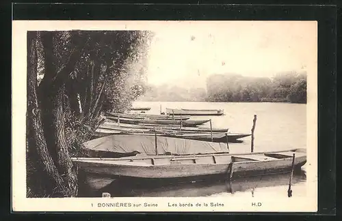 AK Bonnières-sur-Seine, Les bords de la Seine