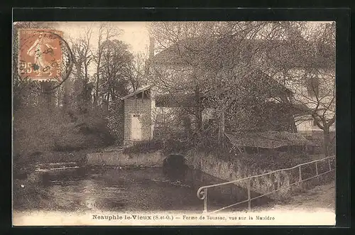 AK Neauphle-le-Vieux, Ferme de Toussac, vue sur la Mauldre