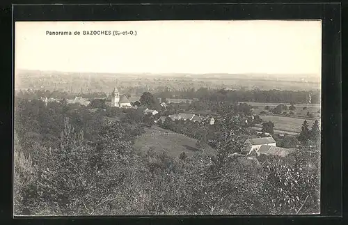 AK Bazoches, Panorama aus der Vogelschau