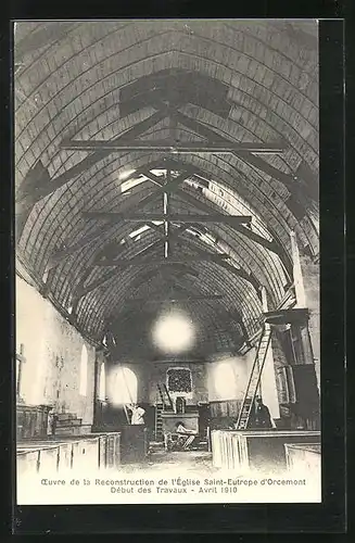 AK Saint-Eutrope d`Orcemont, La Reconstruction de L`Eglise