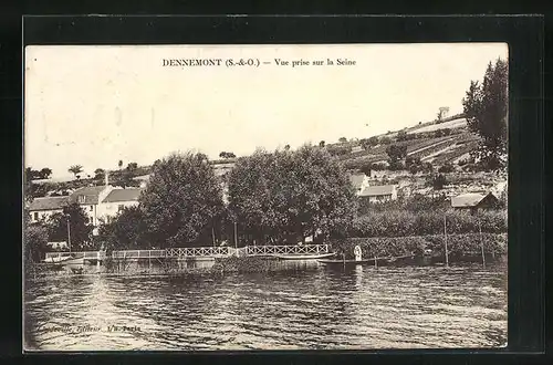 AK Dennemont, Vue prise sur la Seine