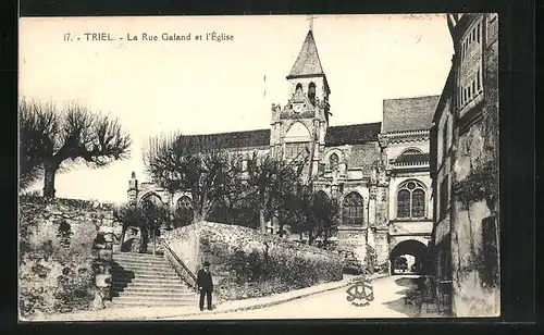 AK Triel, La Rue Galand et l`Eglise