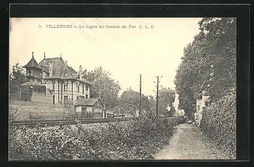AK Villenes, La Ligne du Chemin de Fer