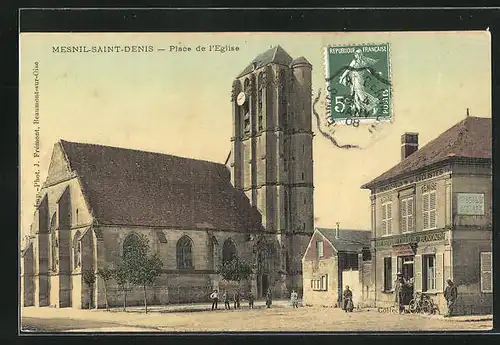 AK Mesnil-Saint-Denis, Place de l`Eglise