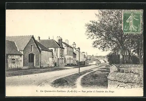 AK La Queue-les-Yvelines, Vue prise à l`entrée du Pays