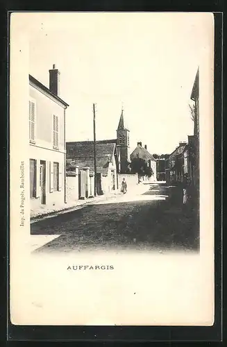 AK Auffargis, Strasse zur Kirche