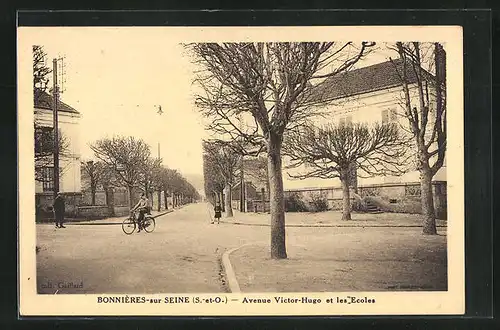 AK Bonnieres-sur-Seine, Avenue Victor-Hugo