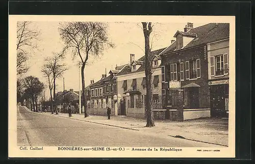 AK Bonnieres-sur-Seine, Avenue de la Republique