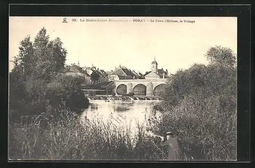AK Voray, Le Pont, l`Ecluse, le Village
