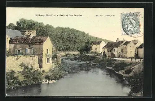 AK Port-sur-Saone, La Rèzeile et Tour Romaine