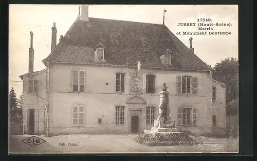 AK Jussey, Mairie et Monument Bontemps