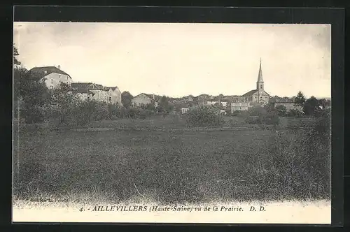 AK Aillevillers, Panorama vu de la Prairie