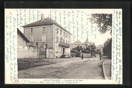 AK Aillevillers, Avenue de la Gare