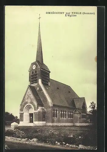 AK Omiecourt, L`Eglise, Kirche