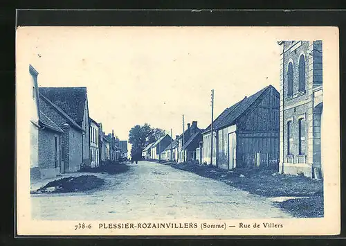 AK Plessier-Rozainvillers, Rue de Villers