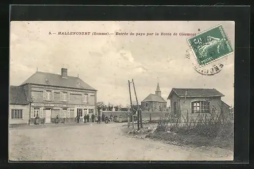 AK Hallencourt, Entrée du pays par la Route de Oisemont