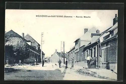 AK Mézières-en-Santerre, Rue du Moulin