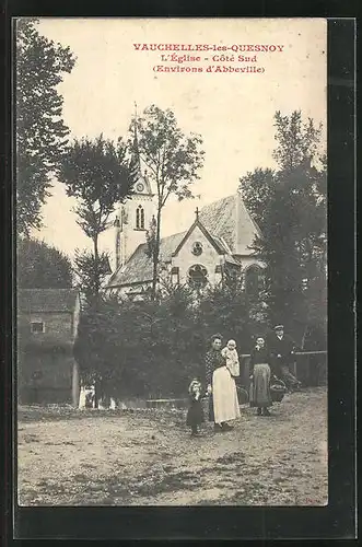 AK Vauchelles-les-Quesnoy, L`Église, Kirche