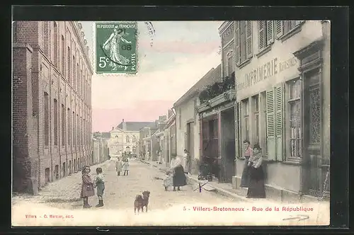 AK Villers-Bretonneux, Rue de la République