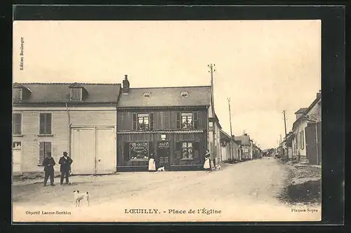 AK Loeuilly, Place de l`Église, Café