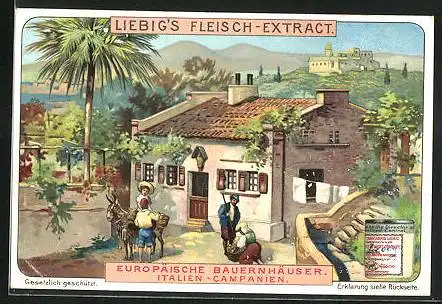 Sammelbild Liebig, Europäische Bauernhäuser, Campanien in Italien