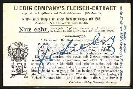 Sammelbild Liebig, Joh. Strauss, Die Fledermaus