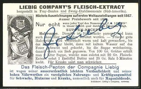 Sammelbild Liebig, Jäger kehren mit ihrer Beute heim