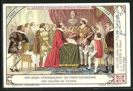 Sammelbild Liebig, Franz I., 1530