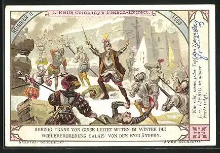 Sammelbild Liebig, Heinrich II., 1558