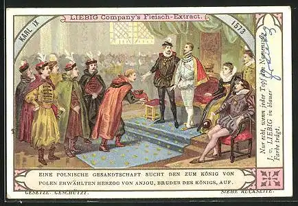 Sammelbild Liebig, Karl IX., 1573