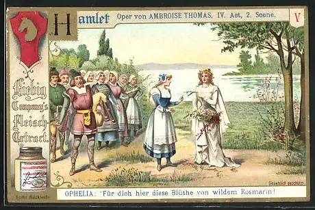 Sammelbild Liebig, Hamlet, Oper von Ambroise Thomas