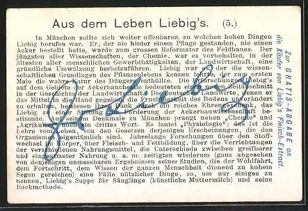 Sammelbild Liebig, Aus dem Leben Liebig`s, 5.