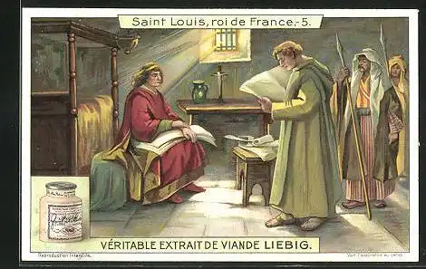 Sammelbild Liebig, Saint Louis, roi de France, 5.