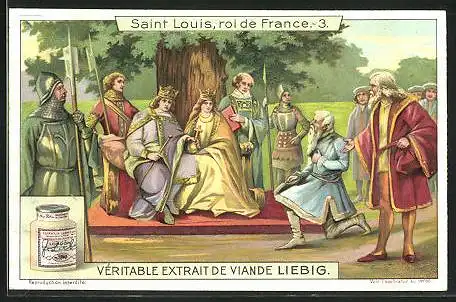 Sammelbild Liebig, Saint Louis, roi de France, 3.