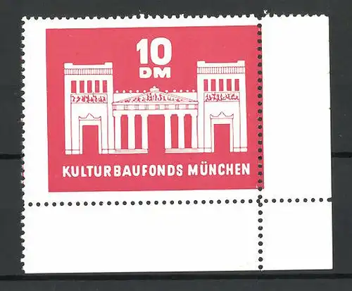 Reklamemarke Kulturbaufonds München, Gebäudeansicht