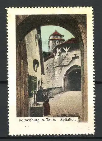 Reklamemarke Rothenburg ob der Tauber, Spitaltor