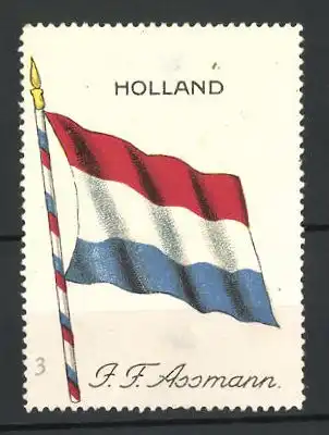 Reklamemarke Serie: Flaggen von J. F. Assmann, Bild 3, Holland