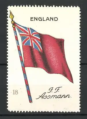 Reklamemarke Serie: Flaggen von J. F. Assmann, Bild 18, England