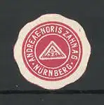 Präge-Reklamemarke Andreae-Noris Zahn AG, Nürnberg, Firmenlogo