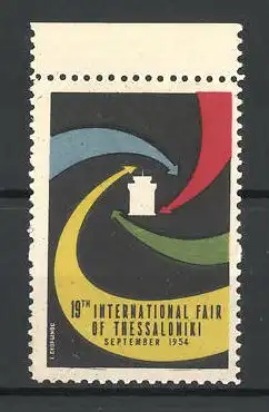 Reklamemarke Thessaloniki, 19. International Fair 1954, Messelogo