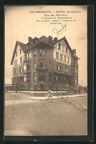 AK Duinberghen, Hotel du Soleil - Rue des Patriotes