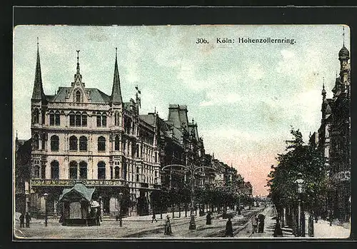 AK Köln-Neustadt, Blick in die Strasse Hohenzollernring